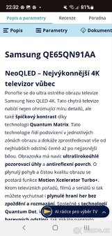 Prodám Samsung Neo Qled 65 - 2