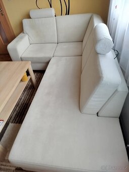 Sedačka bílá levý roh - 2