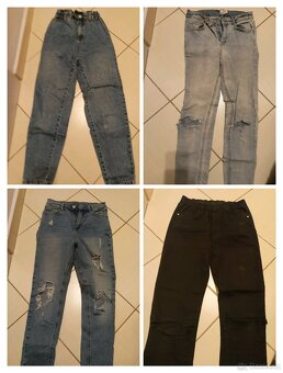 dívčí kraťasy 152 cm., kalhoty 34-36 - 2