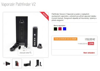 Vaporizer PATHFINDER V2 - nový - ještě nerozbalený - 2