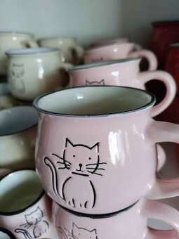 Keramické hrníčky s kočkou - 2
