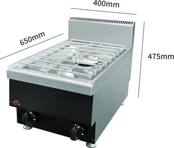 Stolní plynový sporák - s 2 hořáky - 7,3 kW - 2