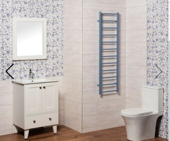 Topný žebřík Isan aura 1380/400 odstín holubí modř RAL5014 - 2