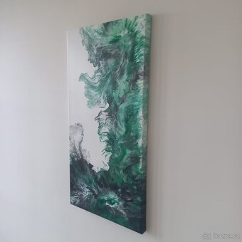 Abstraktní akrylový obraz – technika Dutch Pouring - 2