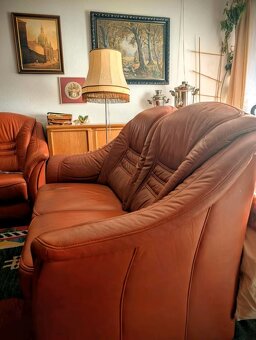 Pohovka, sedačka kožená - pravá kůže - 2