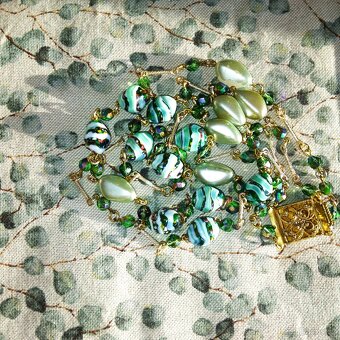 Náhrdelník dvouřadý jablonecká bižuterie - 2