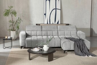 Sedací souprava MELBOURNE, šedá, oboustranná - 2