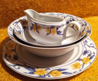 Nabízím Karlovarský porcelán Thun - žluté květy 4 ks - 2