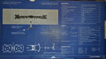Držák na 2 monitory s usb hubem - 2
