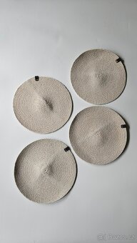 4 kruhové prostírání z bavlněných šnůr -handmade - 2