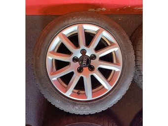 ALU disky AUDI 5x112 R16 se zimními pneu 205/55 R16 - 2