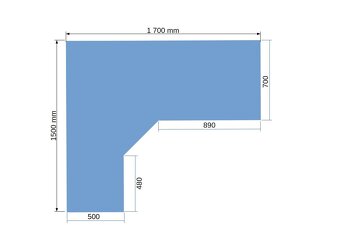 Rohový psací stůl - 2