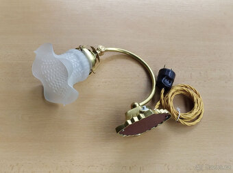 Stará stolní mosazná lampička - 2