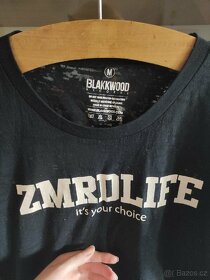 Černé dámské tričko s nápisem Zmrdlife, velikost M - 2