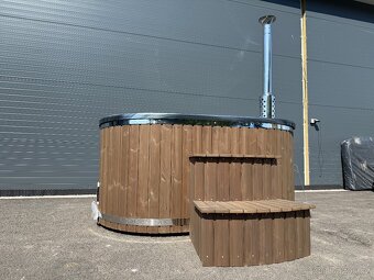 Koupací sud čtverec, vířivka, mramor modrá - 2