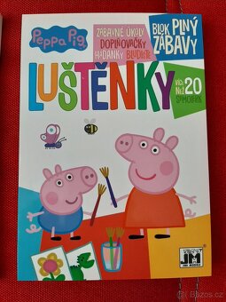 Luštěnky Prasátko Pepa a omalovánky se štětcem. - 2