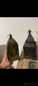 Kovová tepaná lampa Indie - 2