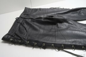 Kožené kalhoty na moto -pas 82 - 2