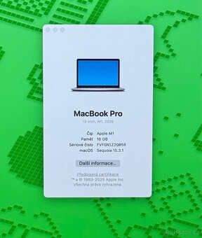 MacBook Pro M1 2020/16GB RAM/512GB SSD/Záruka - 2