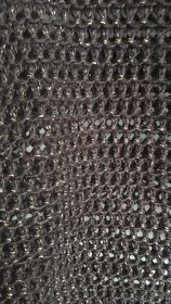 Tmavě hnědý svetr se zlatým prošíváním - 2