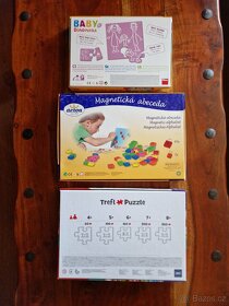 Set 3 ks puzzle + magnetická abeceda - 2