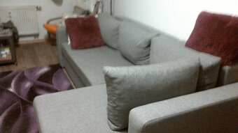 Rohová rozkládací sedačka s úložným prostorem - 2