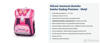 NOVÝ Školní batoh OXYBAG Premium Motýl - 2