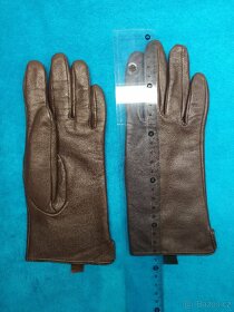 Kožené rukavice Jeronimo 7.5, hnědé, nové - 2