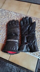 pánské kožené  zateplené motorkářské rukavice - 2