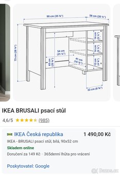 Psací stůl ikea Brusali - 2