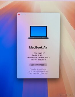 MacBook Air M1 2020 CTO/8GB RAM/256GB SSD/Záruka - 2
