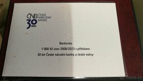 1000 Kč anulát , R 00 000000. Dárková sada ČNB - 2
