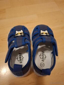 Sandále sandálky bačkůrky papučky Slobby modré velikost 21 - 2