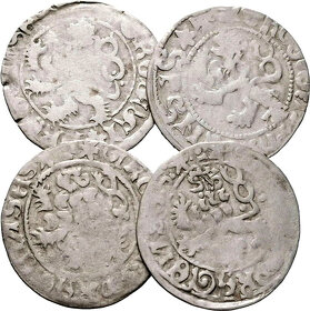 mince stříbro soubor staré Čechy 4 ks - 2
