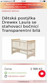 Postylka Drewex Laura se stahovaci bocnici a cistou matrac - 2
