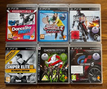 Prodám SONY PlayStation 3 s 5x hry, ovladači viz foto - 2