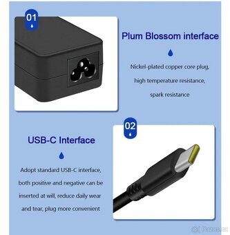 USB-C nabijecka pro notebook 20V 3.25A 65W, nova - 2