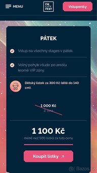 Lístek na FM CITY FEST 2025 pátek - 2