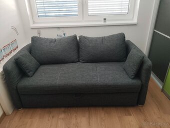 Rozkládací pohovka antracitová (ložní plocha 163x201) - 2