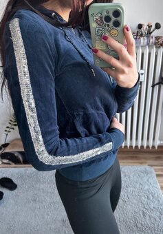 Modrá semišová mikinat - 2