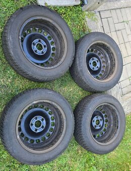 16" plechové ráfky+zimní pneu Dunlop Wintersport - 2