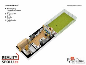 Pronájem, byty/1+kk, 30 m2, Pod Kavalírkou 1300/5, Košíře, 1 - 2