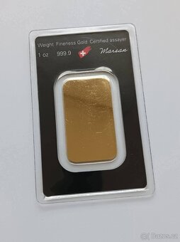 Zlatý Slitek 1oz Argor Heraeus 31,1g Ryzí Zlato - 2