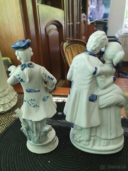 porcelánové sošky vysoké ručně malované - 2