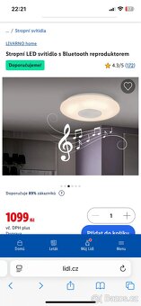 Stropne svietidlo s integrovanym bluetooth reproduktorem - 2