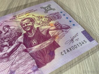 0 Euro Souvenir bankovka Emil Zátopek č. 1345 - 2