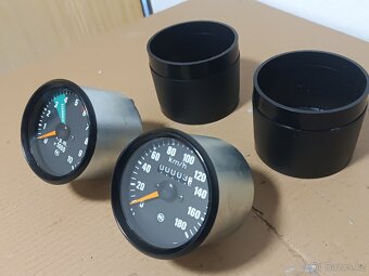 nové budíky + plastové obroučky Jawa 350 - 2