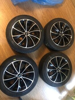 PĚKNÁ ALU KOLA RIAL 5x100 R16 + LETNÍ PNEU 215/45 R16 - 2