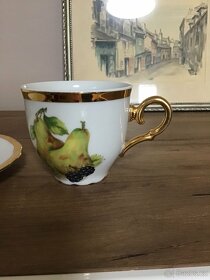 Starožitný porcelán Stará Role, šálek a podšálek - 2