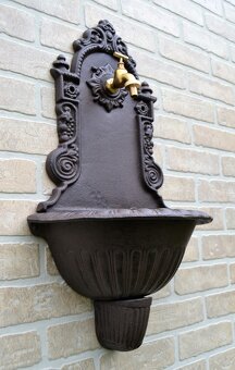 Litinová výlevka - umyvadlo 65 cm - hnědé - 2